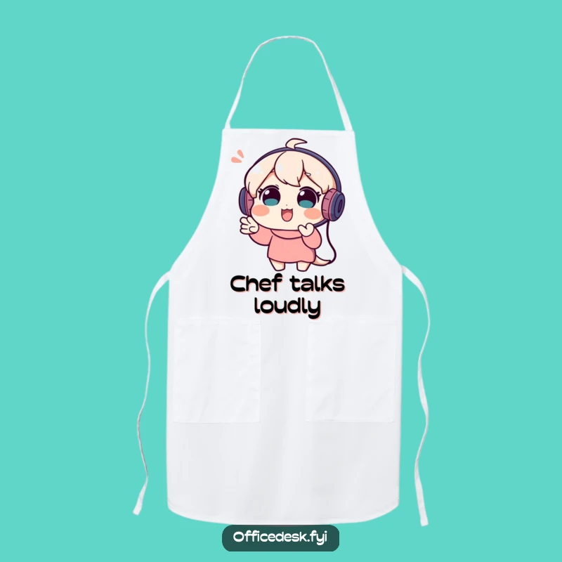 Funny Video Call Apron - Playful Chef Character, Great Funny Gift