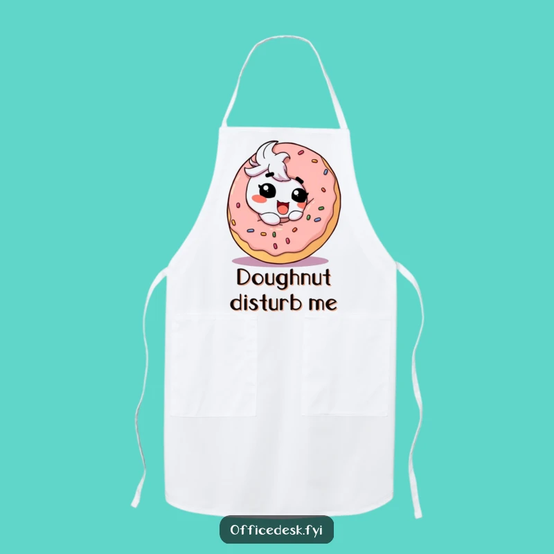 Funny Baker's Delight Apron: Goofy Character Eating Donut, Whimsical Funny Gift