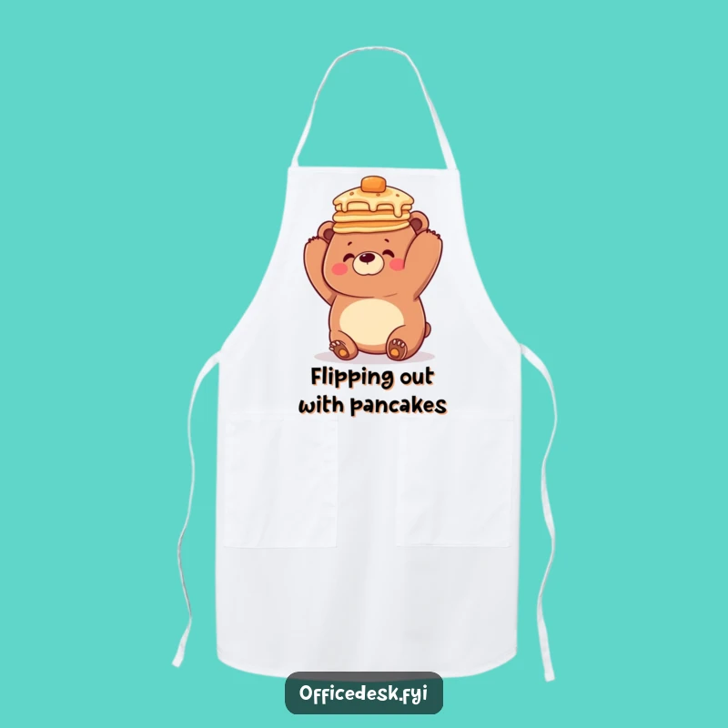 Funny Pancake Bear Chef Apron - Hilarious Kitchen Fun, Great Gift!