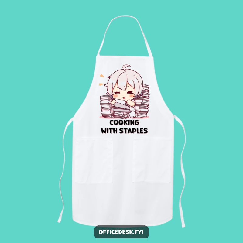 Funny Apron: Winking Chef's Document Fixer - Kitchen Gift!