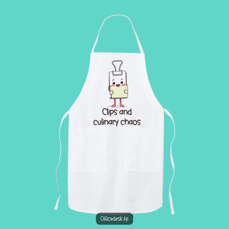 Funny Binder Clip Chef Apron: Keep Your Recipes Together!
