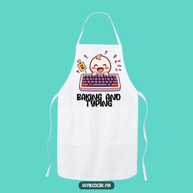 Funny Kitchen Keyboard Apron: Typing Fun, Hilarious Tech Gift