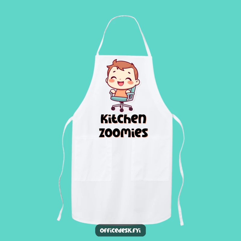 Funny Office Chair Rider Apron: Cook with Joyful Speed