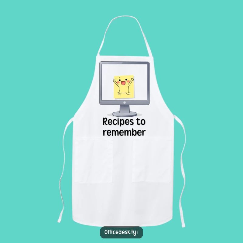 Funny Kitchen Leap Apron: Sticky Note Character Fun, Hilarious Office Gift