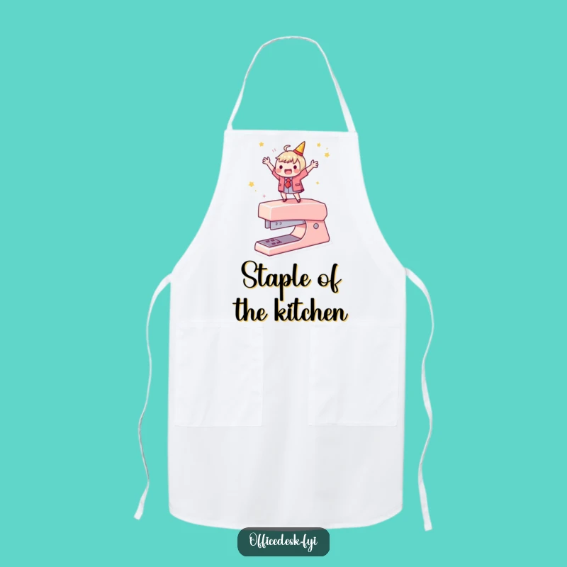 Funny Stapler Dance Apron - Hilarious Kitchen Wear for Celebratory Cooks, Great Gift