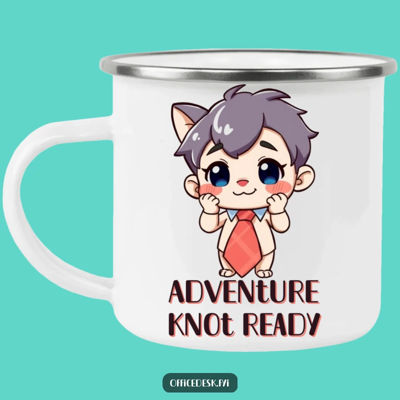 Funny Whimsical Tie Camping Mug: Your Curious Companion Outdoors