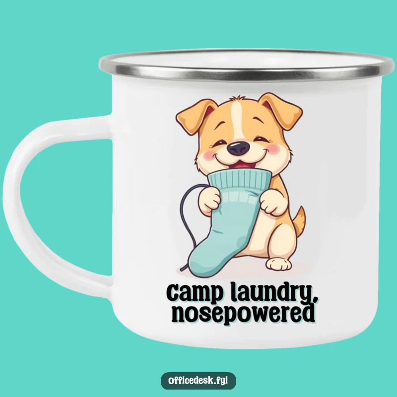 Funny Dog Ironing Camping Mug: Energetic Adventures, Ideal Funny Gift