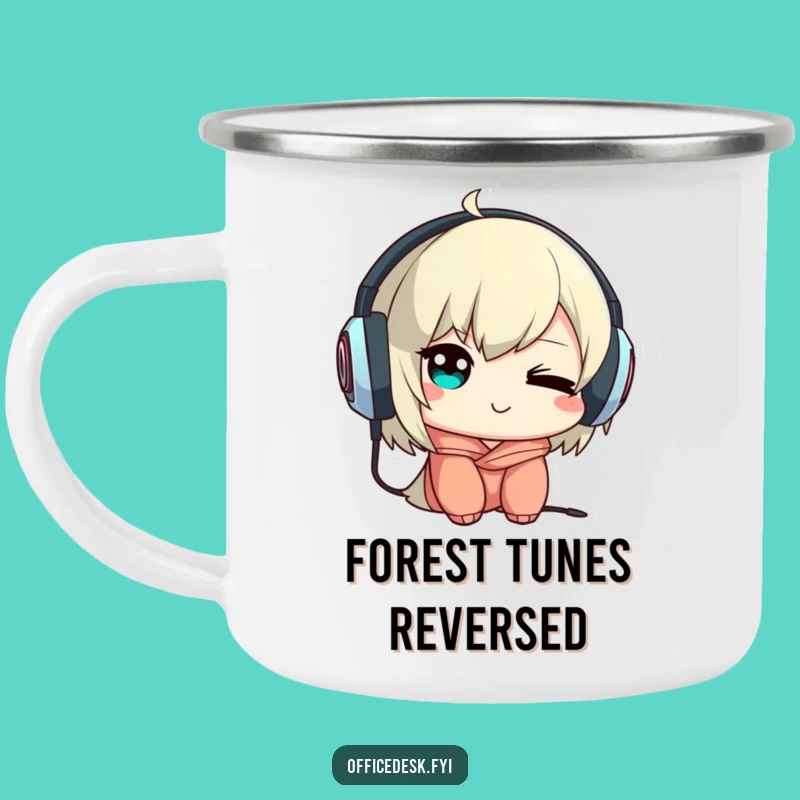 Durable Funny Camping Mug: Backwards Beats, Outdoor Music Fun, Hilarious Gift