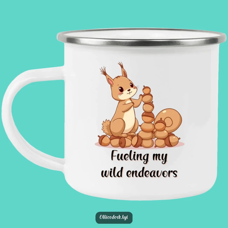 Funny Squirrel Acorn Camping Mug: Ambitious Adventures, Ideal Funny Gift