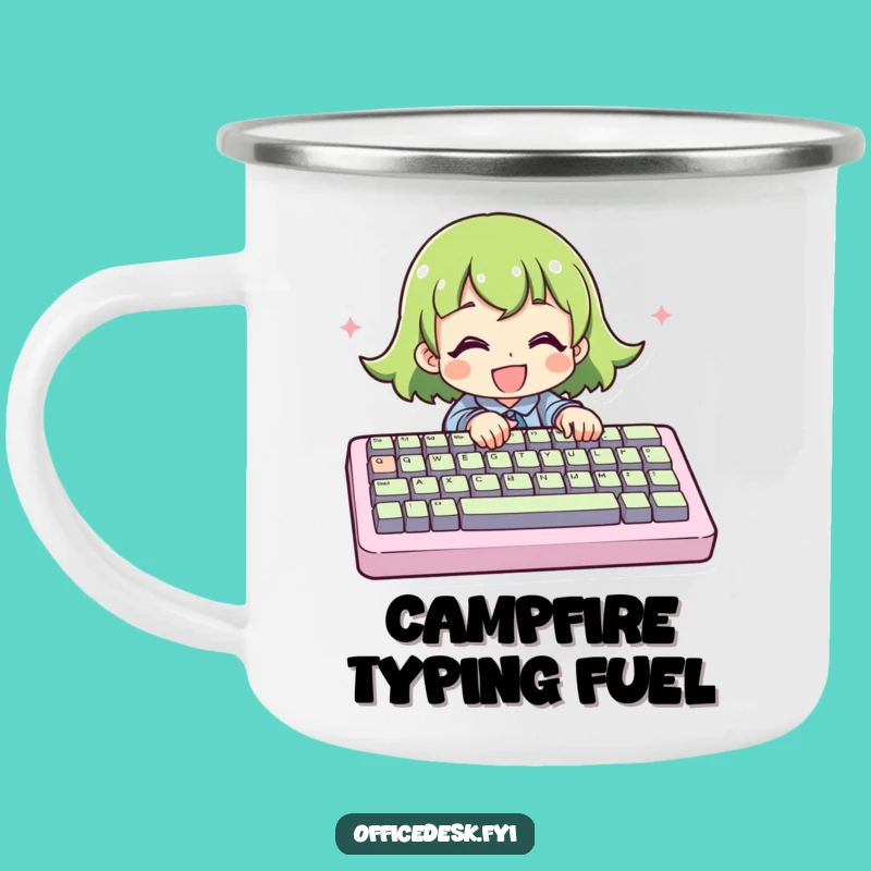 Funny Camping Mug: Big Keyboard Camper's Brew - Outdoor Gift!