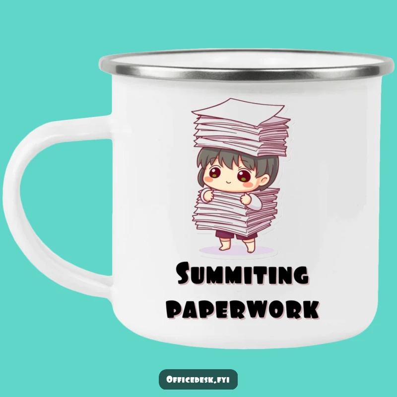Funny Paperwork Balance Camping Mug: Hilarious Outdoor Gift for Office Survivors