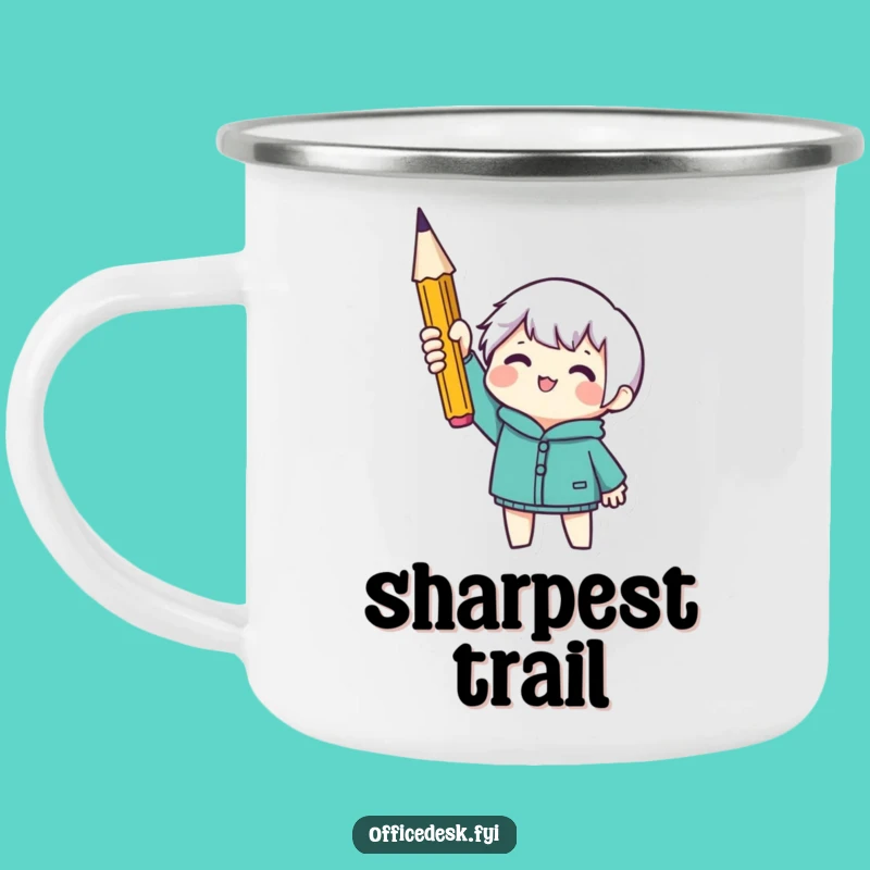 Funny Sharpened Pencil Camping Mug - Adventure Ready with Sharp Wit