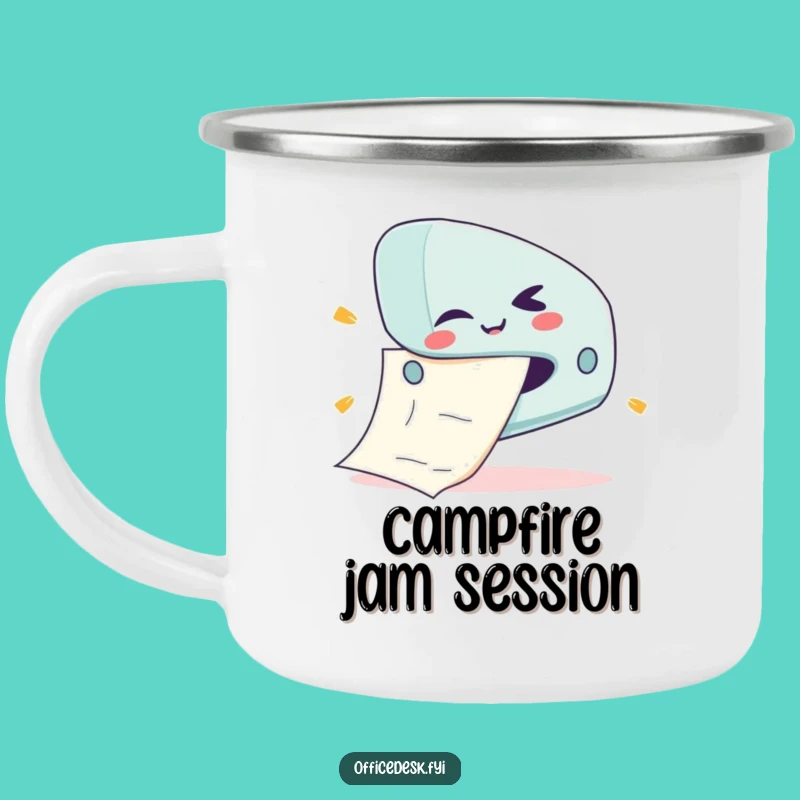 Funny Stapler Jam Camping Mug - Office Adventure Gear - Humorous Gift