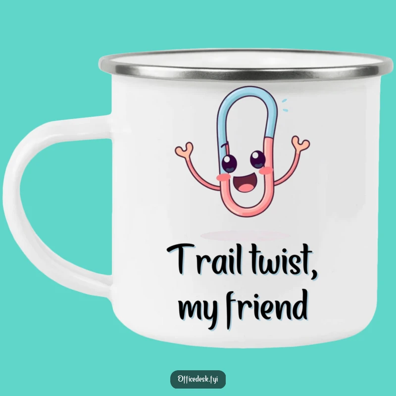 Funny Twisted Paperclip Camping Mug: Adventure with Office Humor