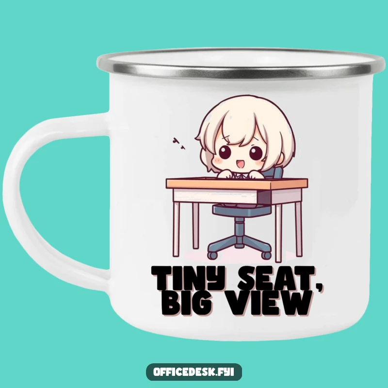 Outdoor Funny Mug: Tiny Character Chair Struggle Camp Mug, Adventure Gift