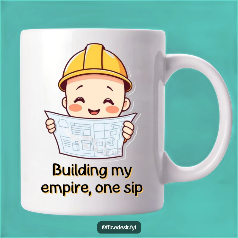 Funny Construction Worker Mug - Blueprint Genius, Best Funny Gift for Engineers!