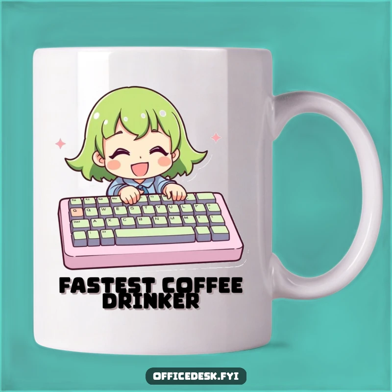 Funny Gift for Coders: Giant Keyboard Typist Mug - Tech Humor!