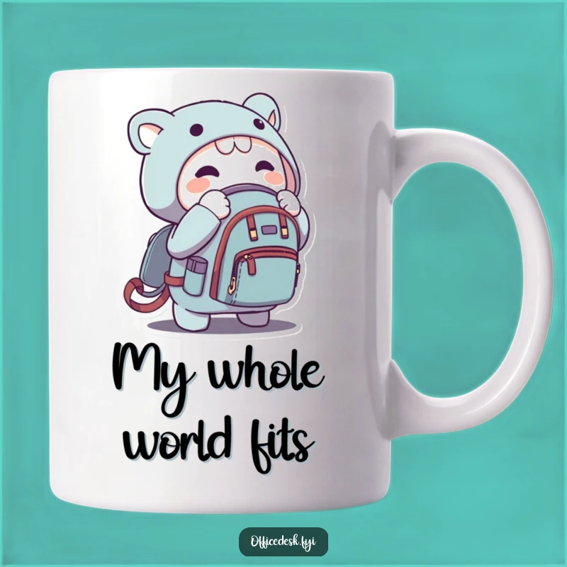 Funny Micro Backpack Zipper Mug - Hilarious Tiny Adventure Gift for Him or Her