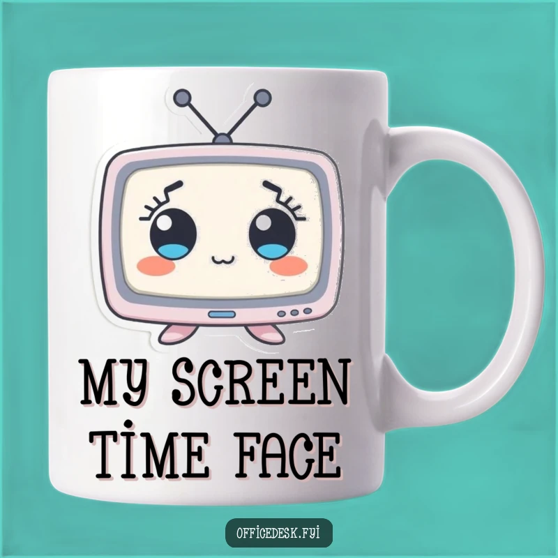 Funny Wide-Eyed Monitor Mug: Hilarious Character Gift for Tech Lovers