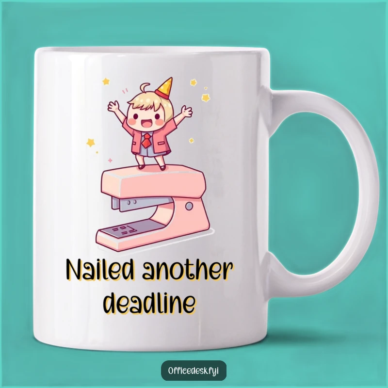 Funny Stapler Dance Mug - Hilarious Office Celebration Gift for Colleagues and Friends