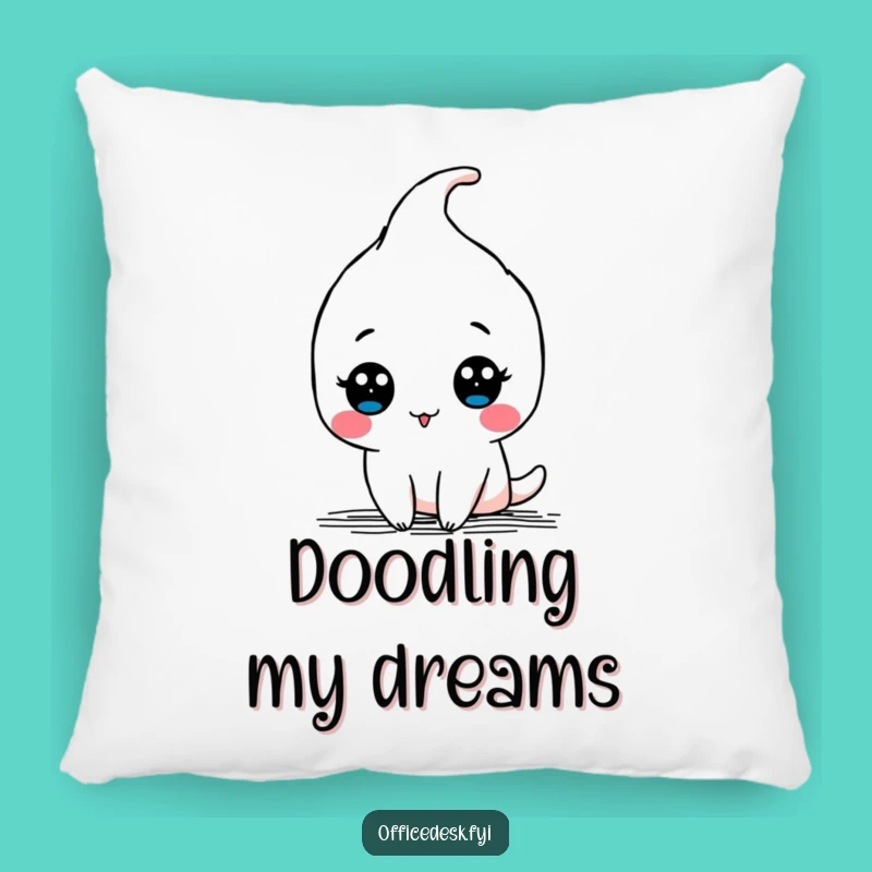 Funny Kawaii Pen Doodle Pillow - Cozy Comfort for Your Creative Space