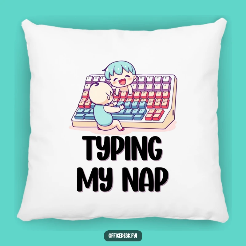 Funny Keyboard Comfort Pillow: Joyful Character Typing Large Keys, Cozy Funny Gift