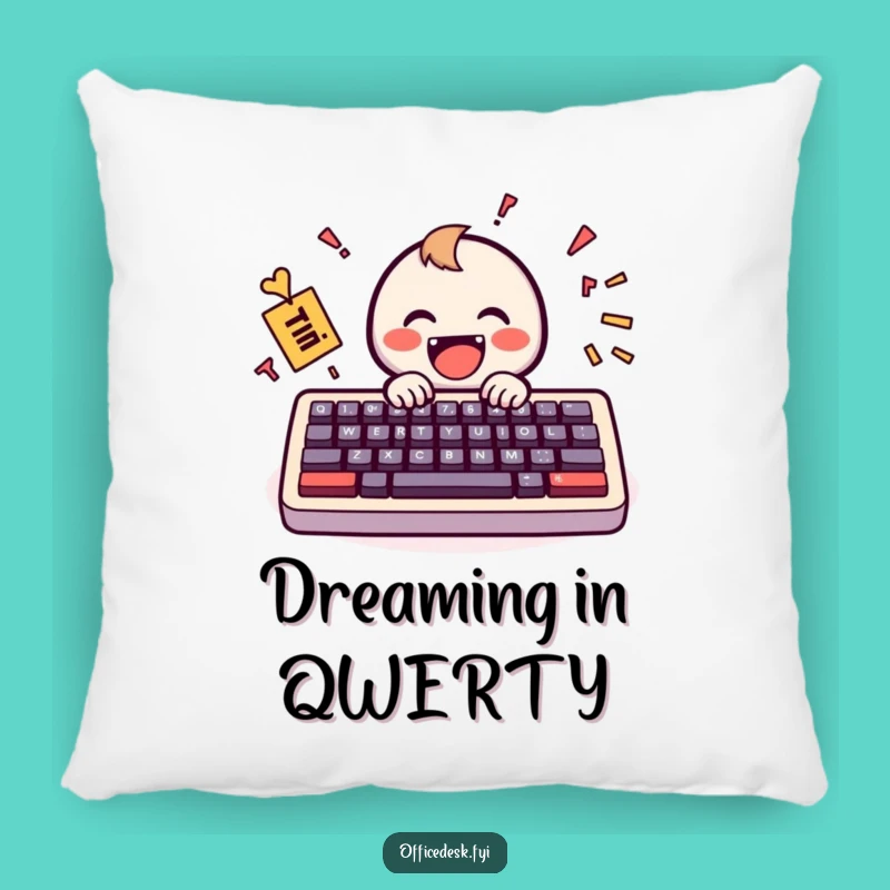 Funny Typing Joy Pillow: Soft Keyboard Cushion, Cozy Humorous Tech Gift