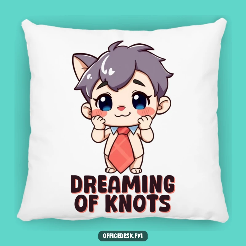 Funny Whimsical Tie Pillow: Cuddle Up with Curious Comfort