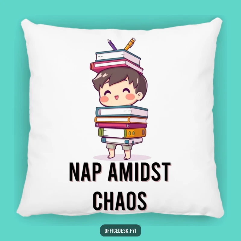 Funny Office Chaos Pillow - Comfy & Hilarious Accent for Your Chair