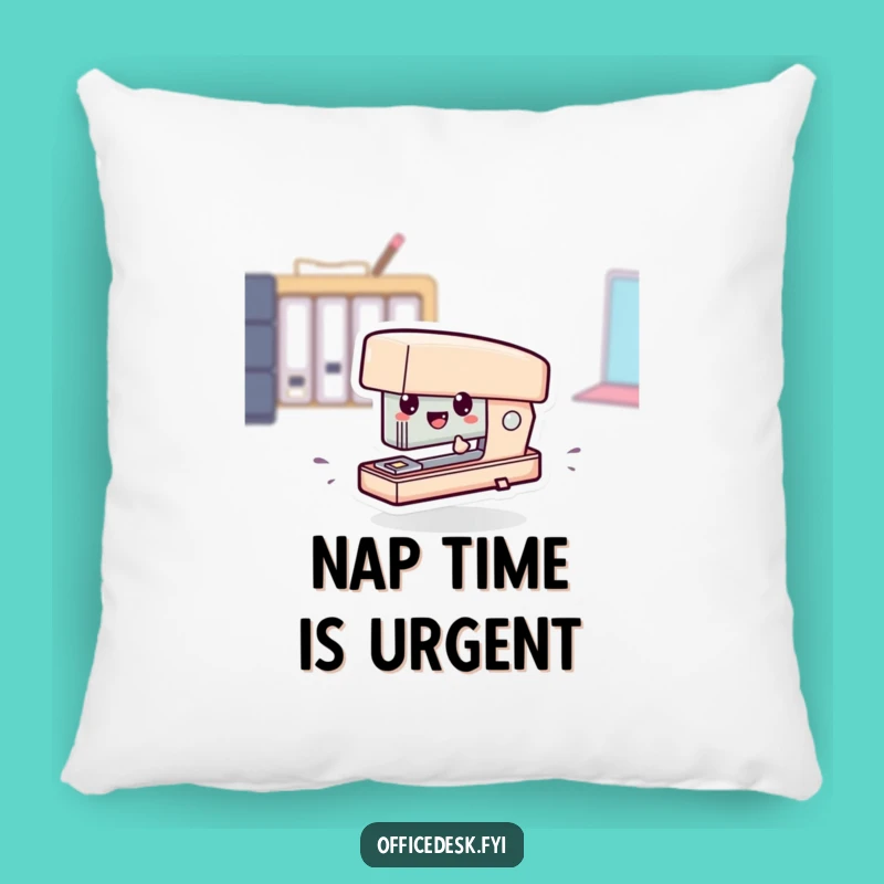 Funny Tiny Stapler Zipping Pillow - Comfy Cushion with Office Amusement