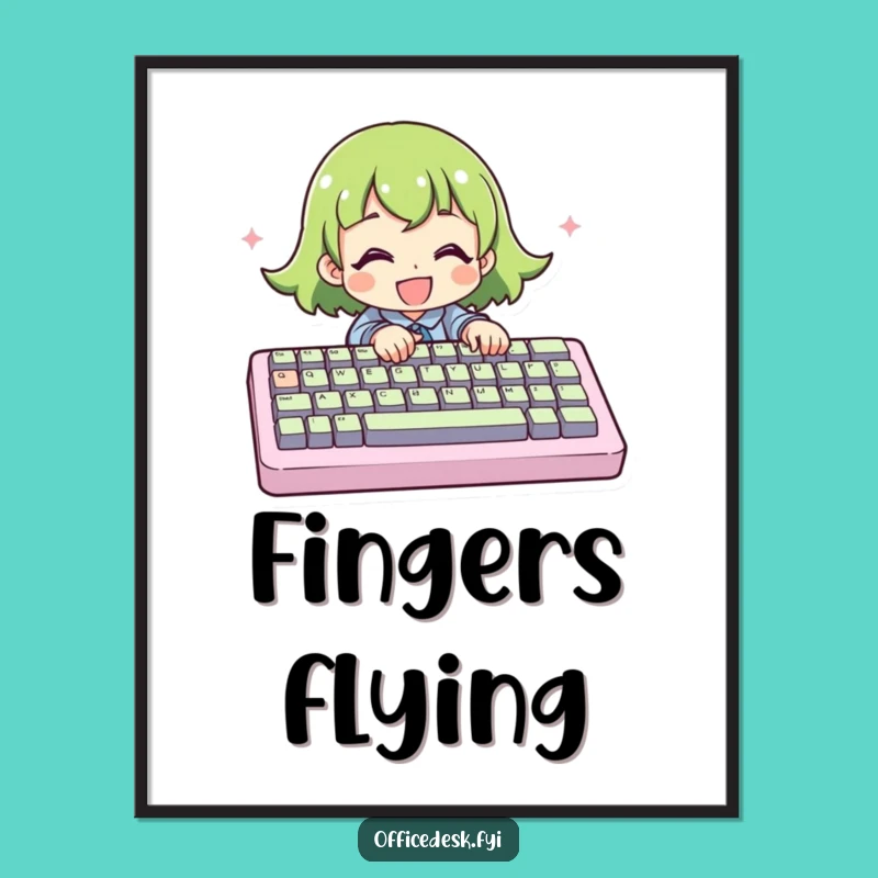 Funny Digital Art: Giant Keyboard Warrior Scene - Print Gift!