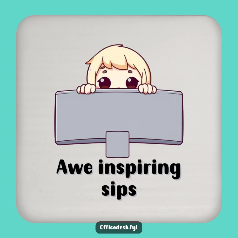 Funny Monitor Surprise Coaster - Wonder Character Protection, Funny Gift