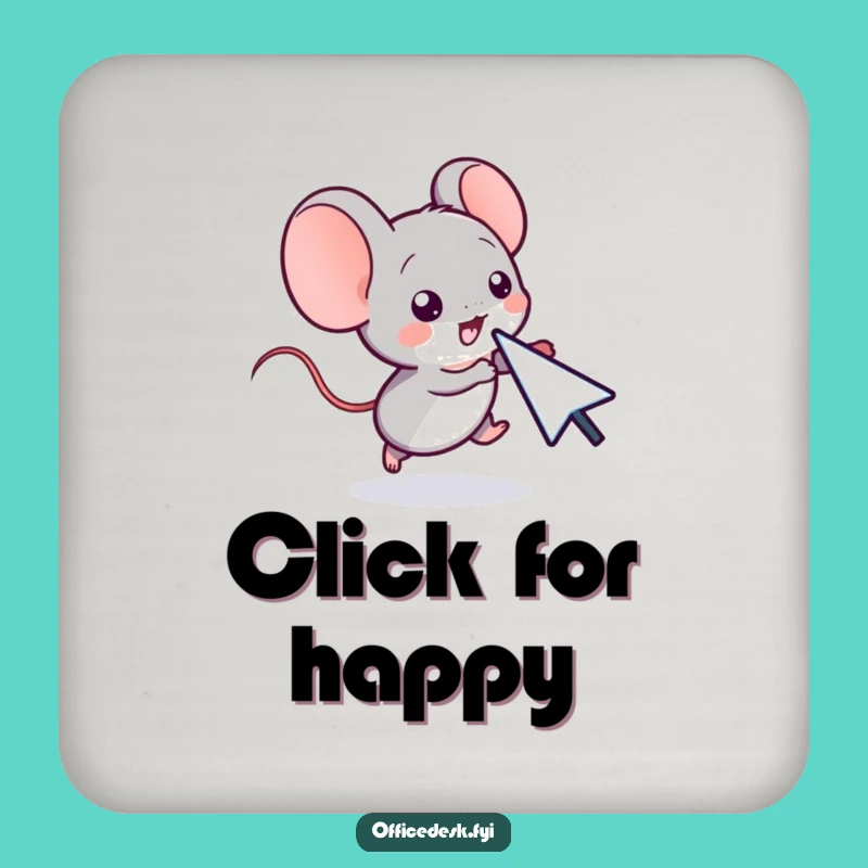 Funny Computer Mouse Cursor Chase Coasters (Set of X) - Protect Surfaces with Digital Fun