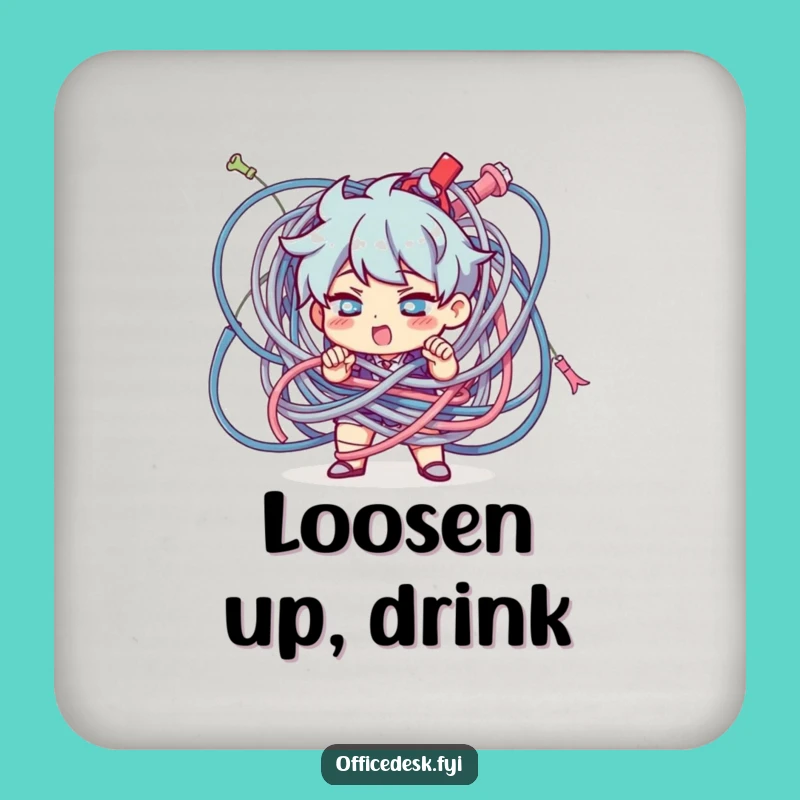 Funny Cable Chaos Coaster: Protect Surfaces from Tangled Messes