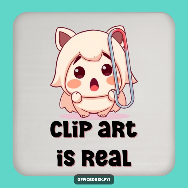 Funny Drink Coaster: Paperclip Shock, Protect Surfaces, Hilarious Gift