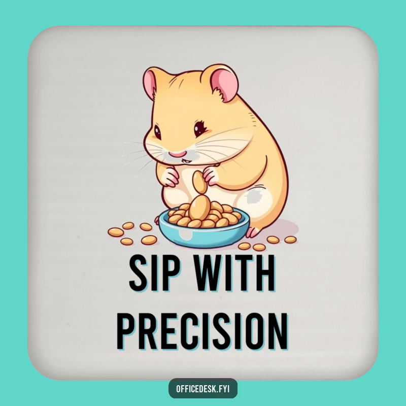 Funny Hamster Seed Scale Coasters: Protect Surfaces with Precise, Charming Style