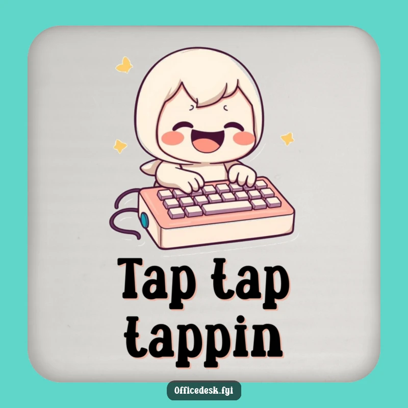 Funny Mini Keyboard Coaster: Protect Surfaces with Hilarious Typing Humor