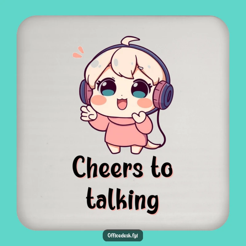 Funny Video Call Coaster - Playful Character Protection, Funny Gift