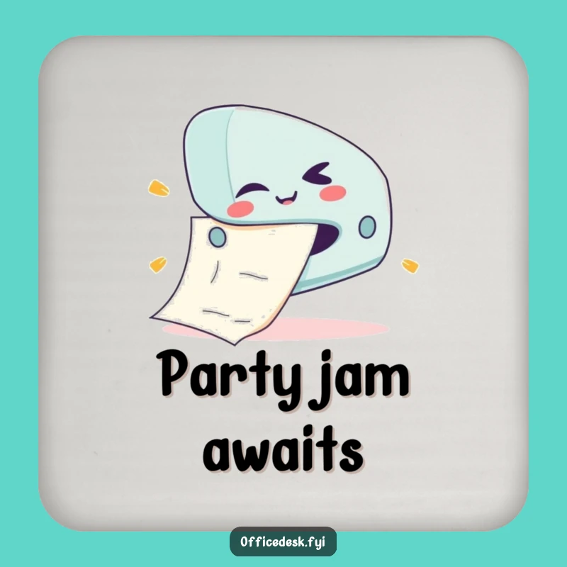 Funny Stapler Jam Coaster - Office Drink Protection - Humorous Gift