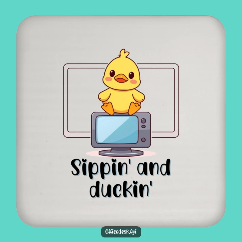 Funny Rubber Duck Coaster: Amused Tech Protection for Your Surfaces
