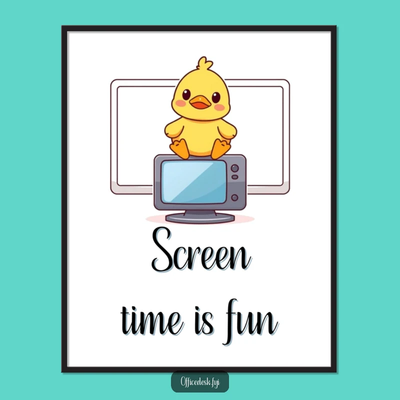 Funny Rubber Duck Poster: Amused Tech Art for Your Space
