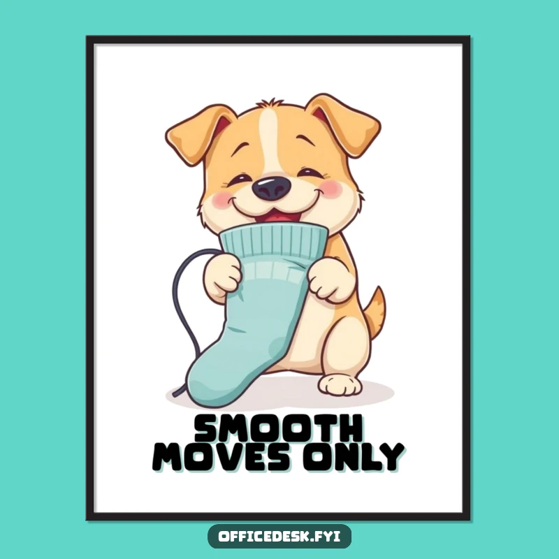 Funny Dog Ironing Poster: Bouncy Canine Art, Perfect Funny Gift for Walls