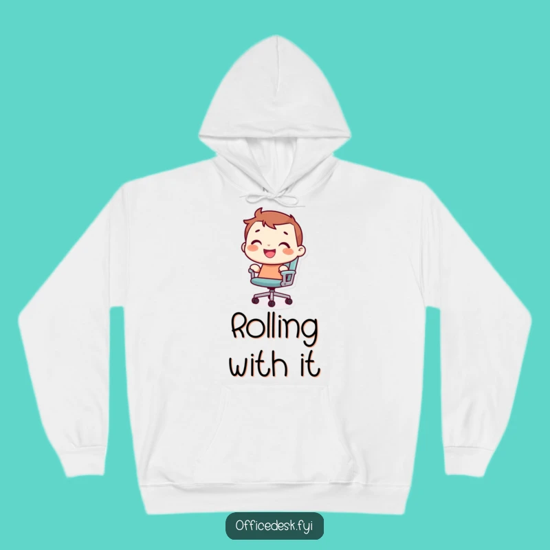 Cozy Hoodie: Funny Office Chair Rider for Joyful Comfort