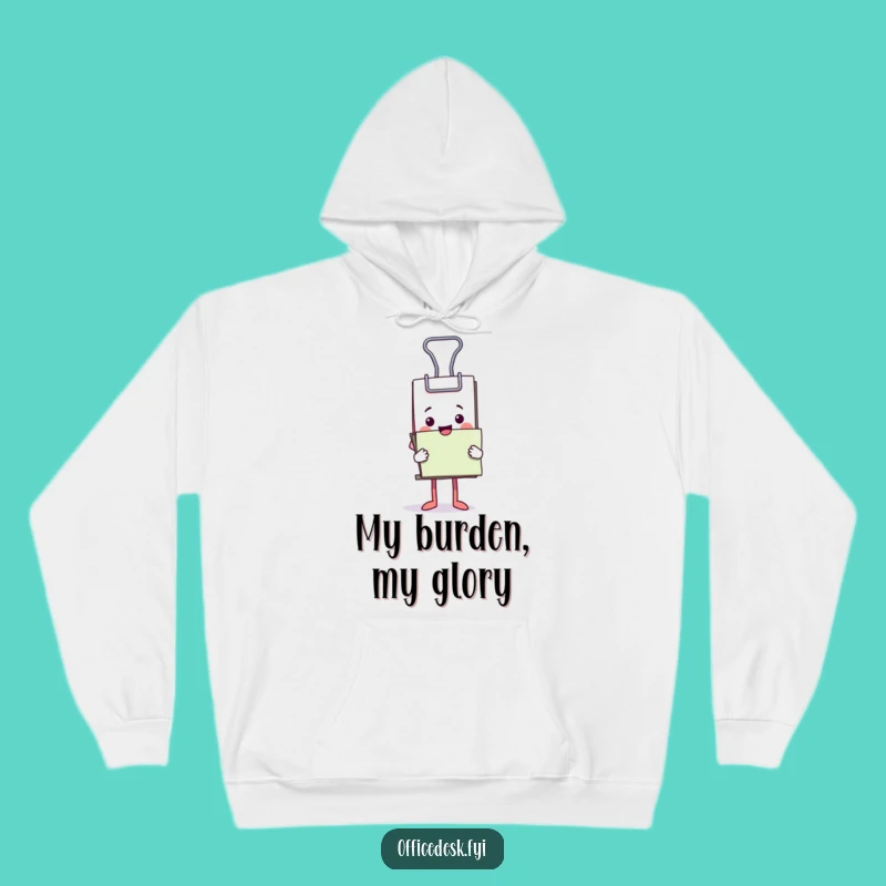 Funny Binder Clip Hoodie: Cozy Comfort for the Document Wrangler