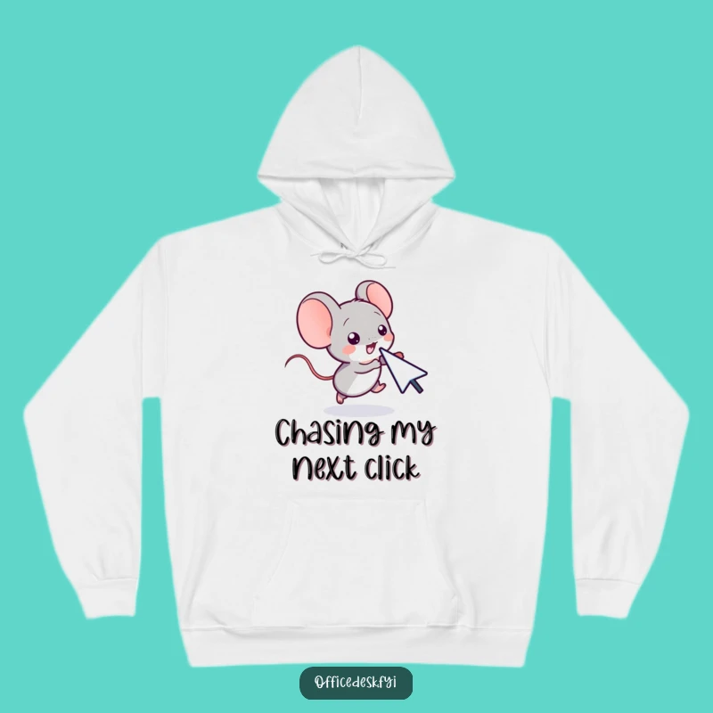 Funny Computer Mouse Cursor Chase Hoodie - Cozy Comfort for Digital Navigators