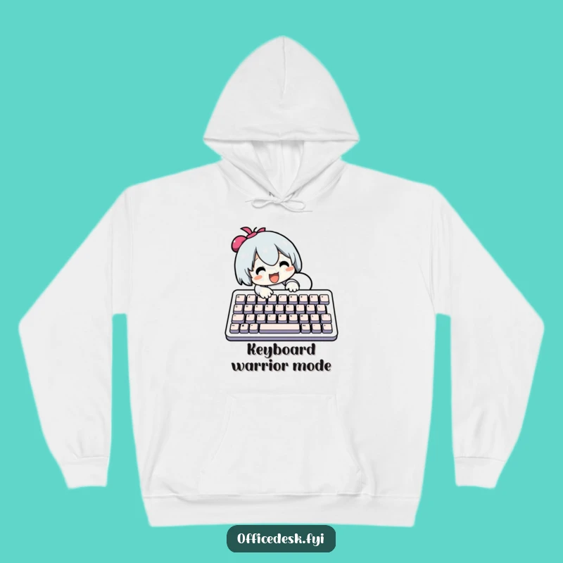Funny Giant Keyboard Hoodie: Cozy Character Typing Design, Perfect Warm Funny Gift!
