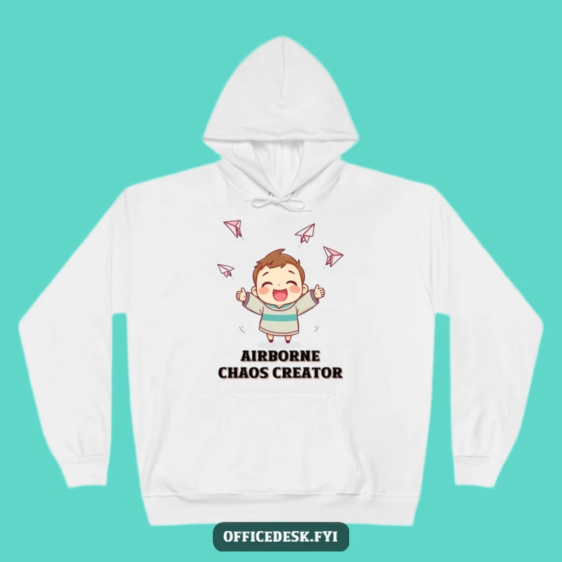 Funny Paper Airplane Hoodie - Cozy Up with Joyful, Erratic Flight Fun