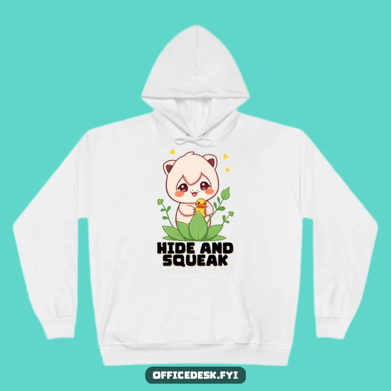 Funny Plant Duck Hoodie - Cozy Mischief Character, Perfect Comfy Gift