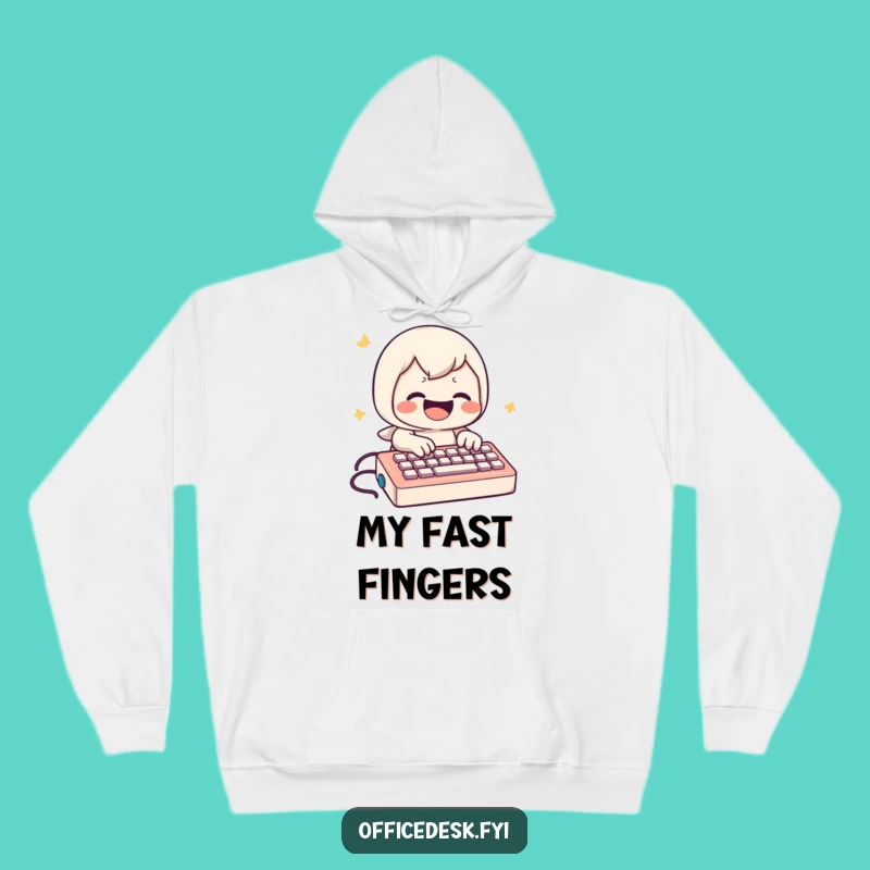 Funny Mini Keyboard Typing Hoodie: Cozy Comfort and Hilarious Gift for Techies