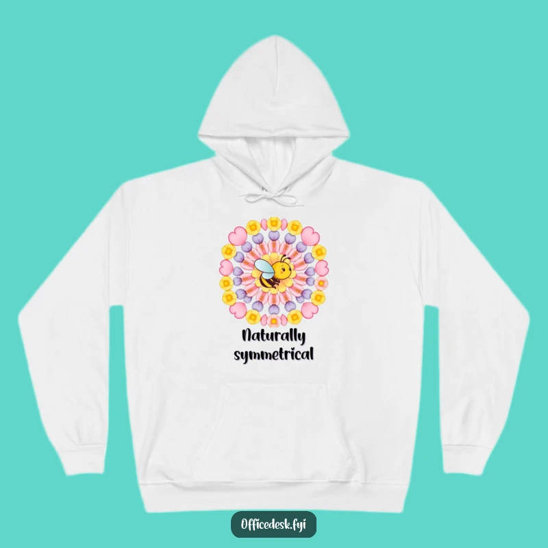 Cozy Funny Bee Geometric Pattern Hoodie: Warm and Whimsical Gift for the Design-Loving